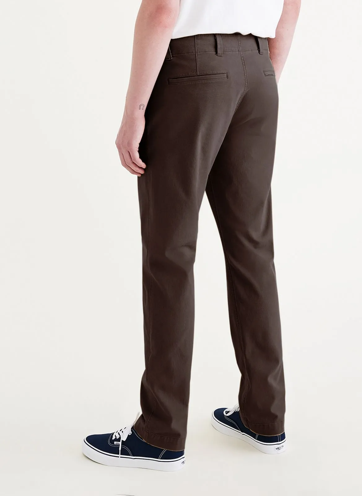 Pantalón de pinzas slim en marron