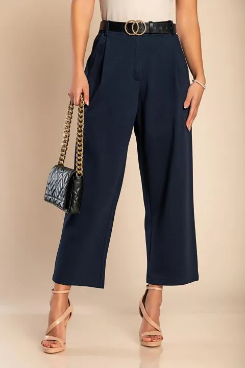 Pantalón elegante con pernera recta, azul