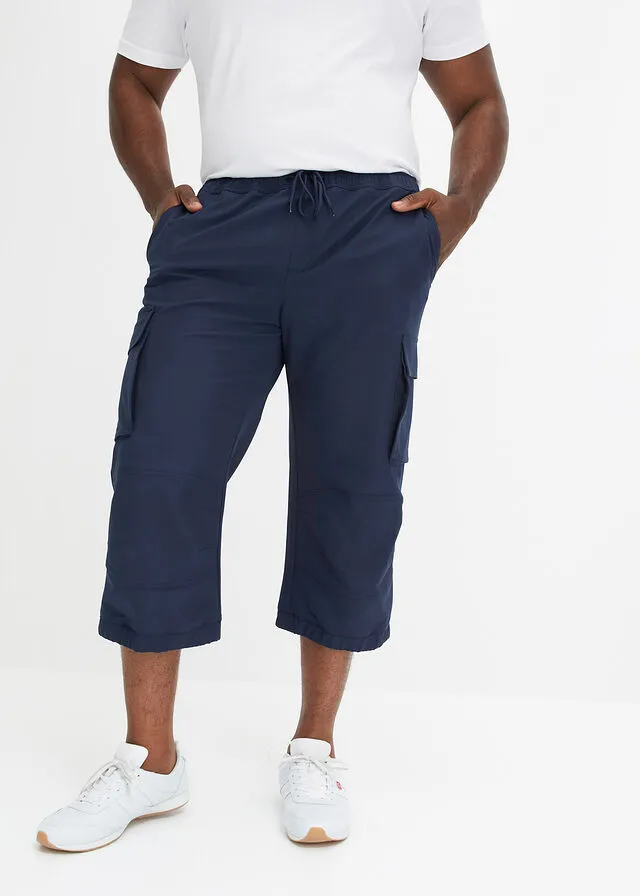 Pantalón funcional capri con corte normal Azul marino