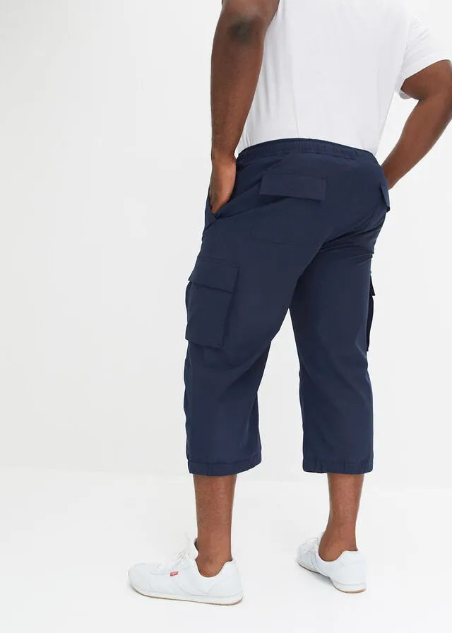Pantalón funcional capri con corte normal Azul marino
