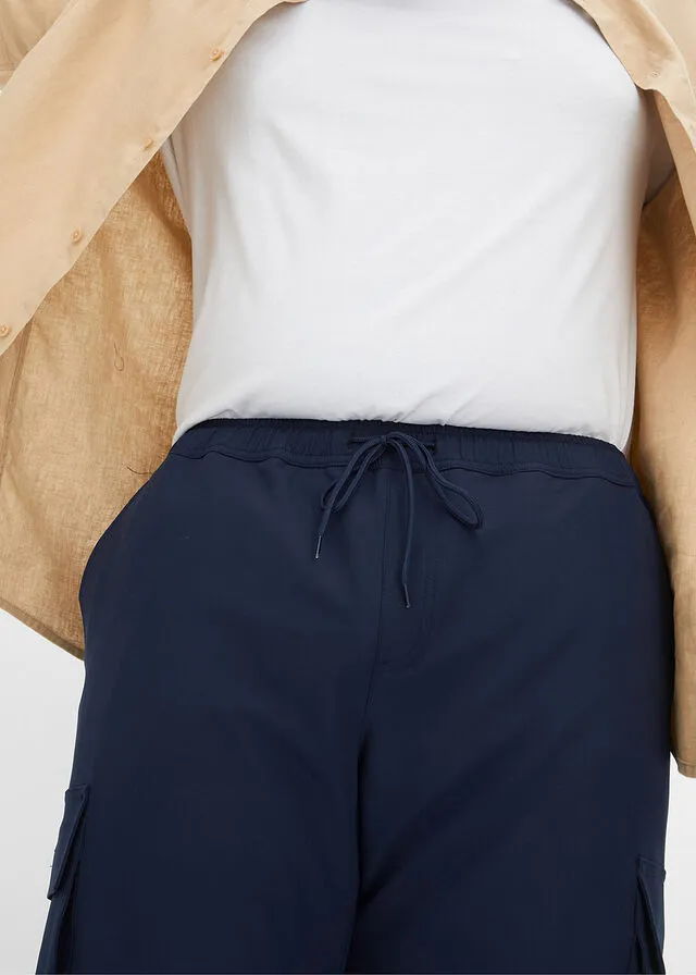 Pantalón funcional capri con corte normal Azul marino