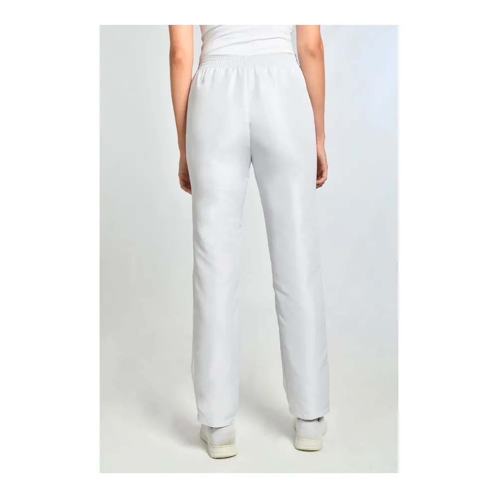Pantalón microfibra gris perla con bolsillos