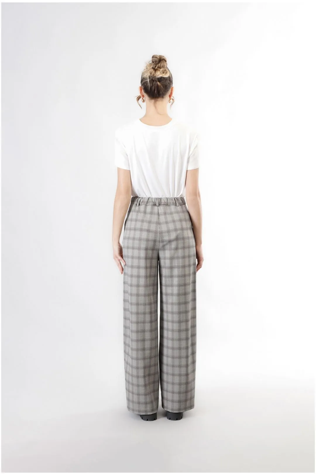 pantalón príncipe de gales súper ancho prince of wales
