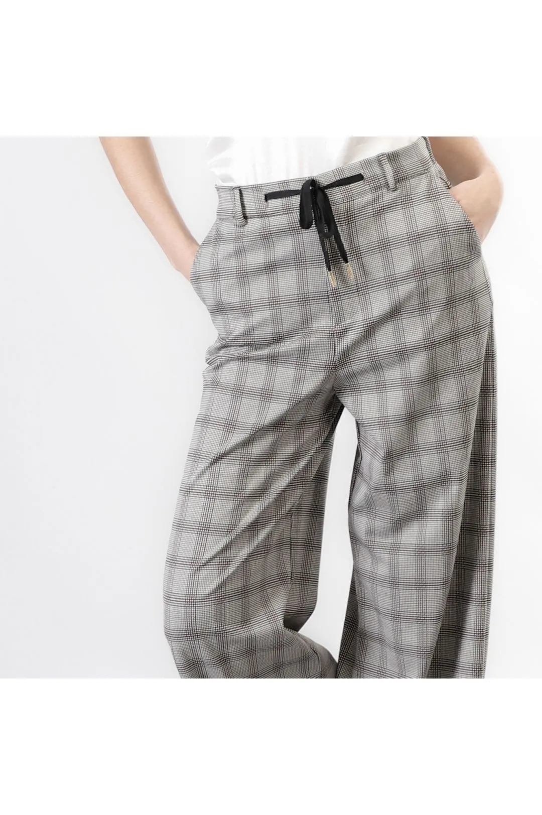 pantalón príncipe de gales súper ancho prince of wales