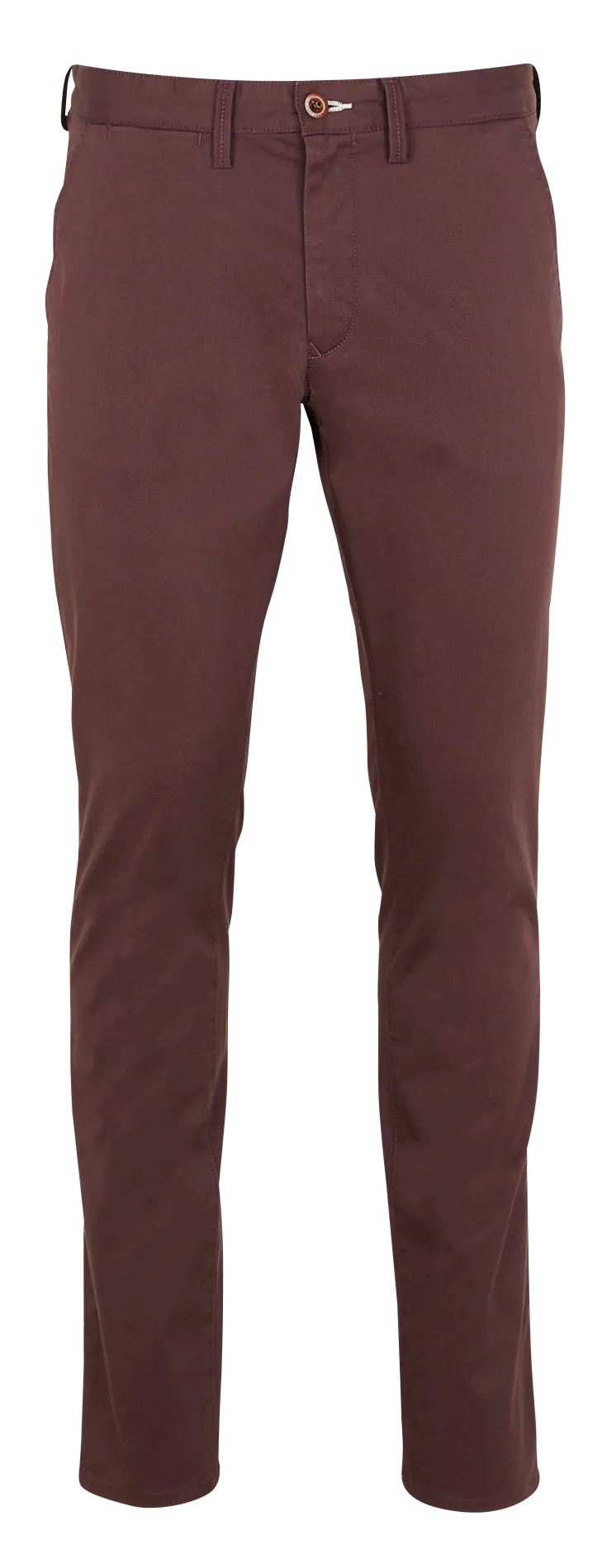 Pantalón slim de mezcla de algodón orgánico en marron