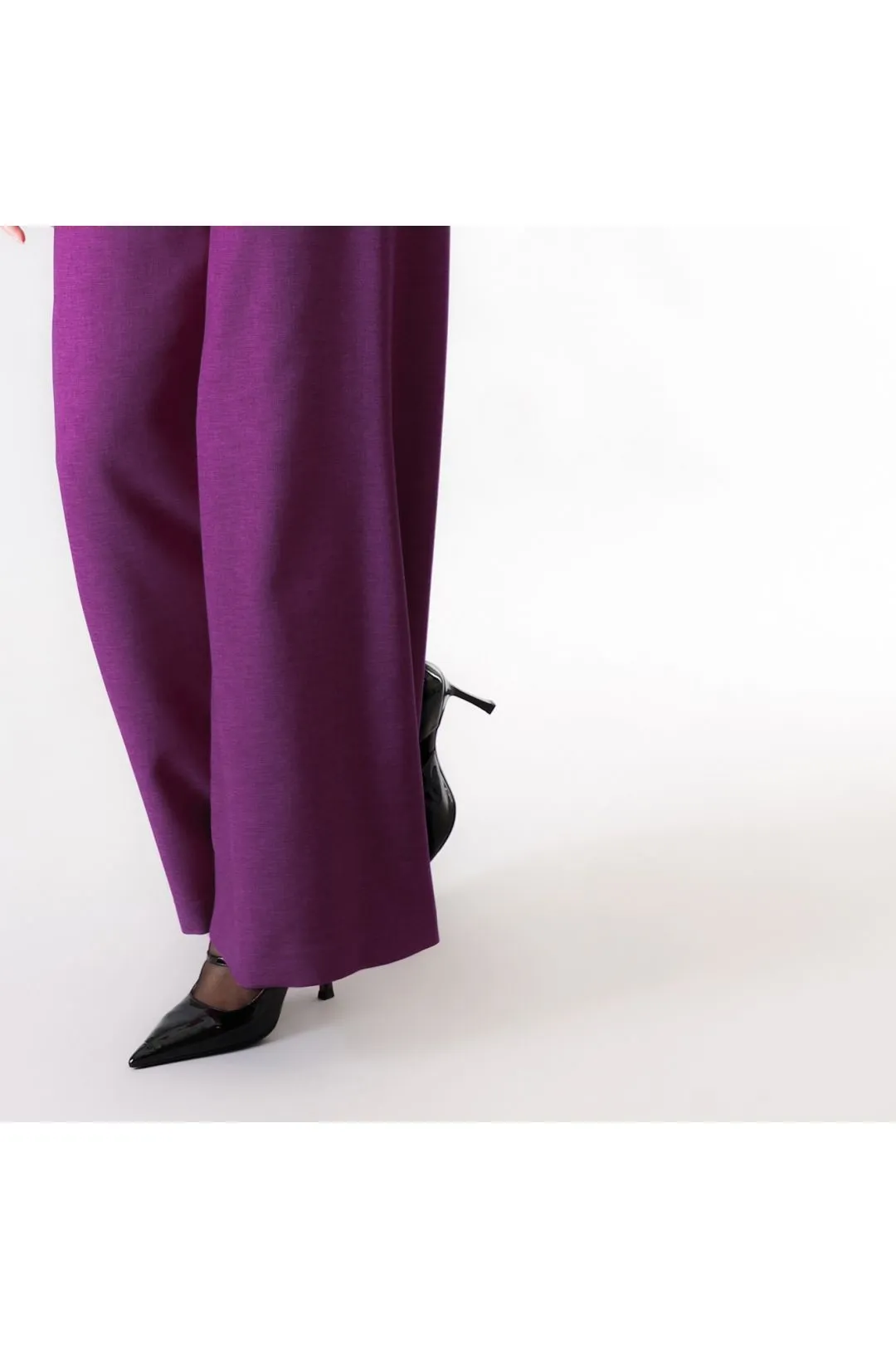 pantalón súper ancho con fajín hot pink