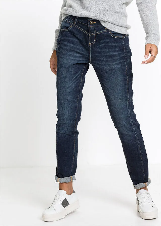 Pantalón vaquero de estilo boyfriend Vaquero oscuro
