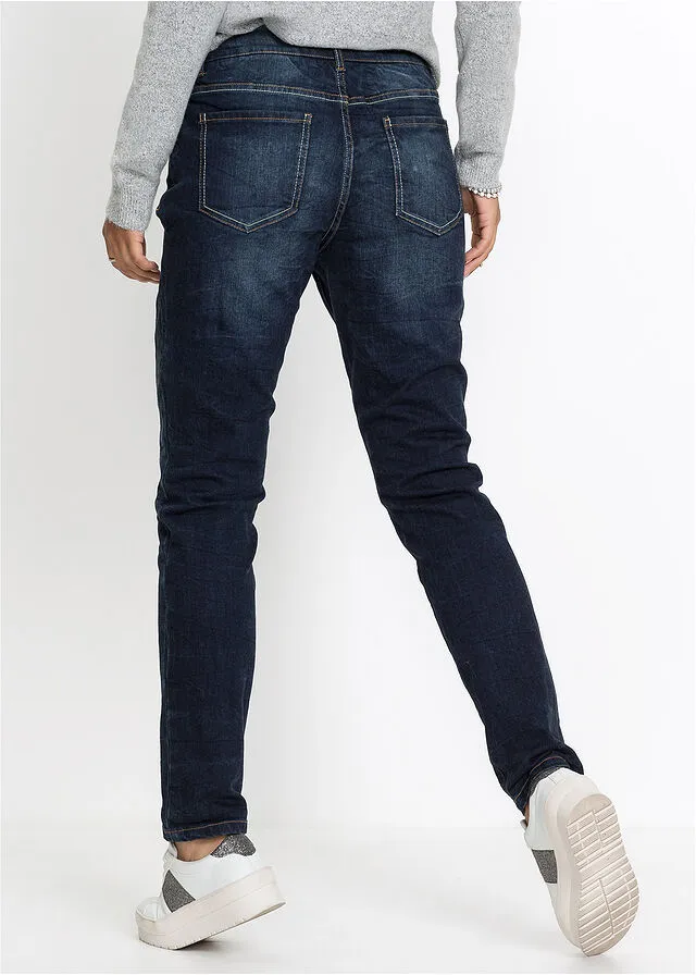 Pantalón vaquero de estilo boyfriend Vaquero oscuro