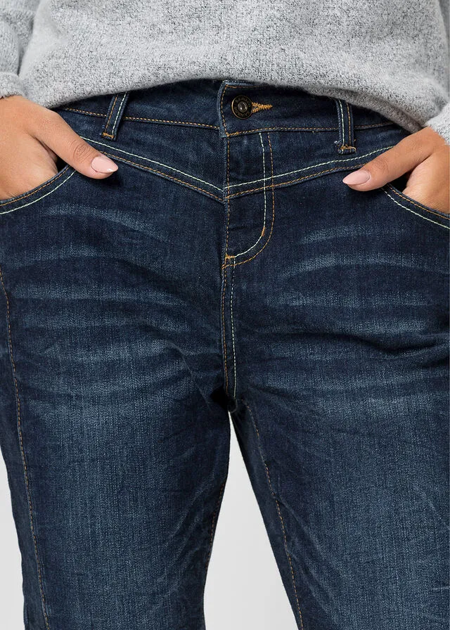 Pantalón vaquero de estilo boyfriend Vaquero oscuro