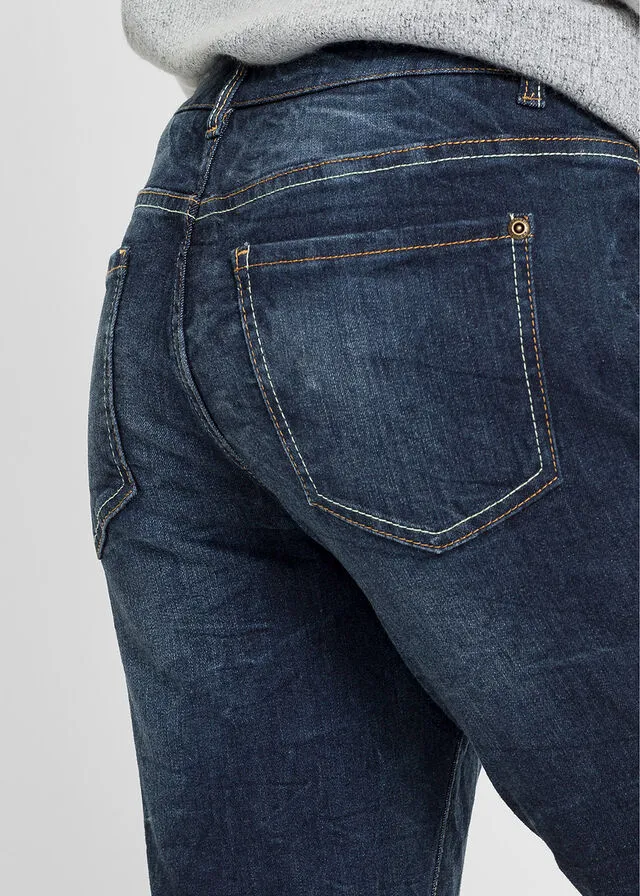 Pantalón vaquero de estilo boyfriend Vaquero oscuro
