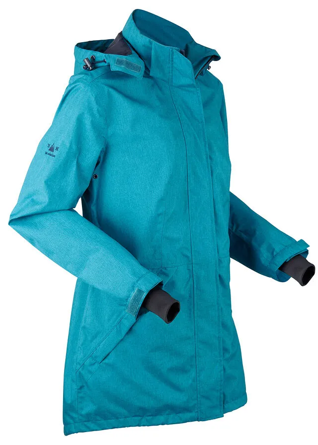 Parka funcional Turquesa jaspeado