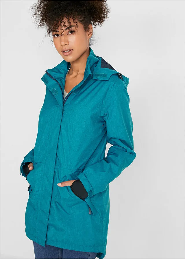 Parka funcional Turquesa jaspeado