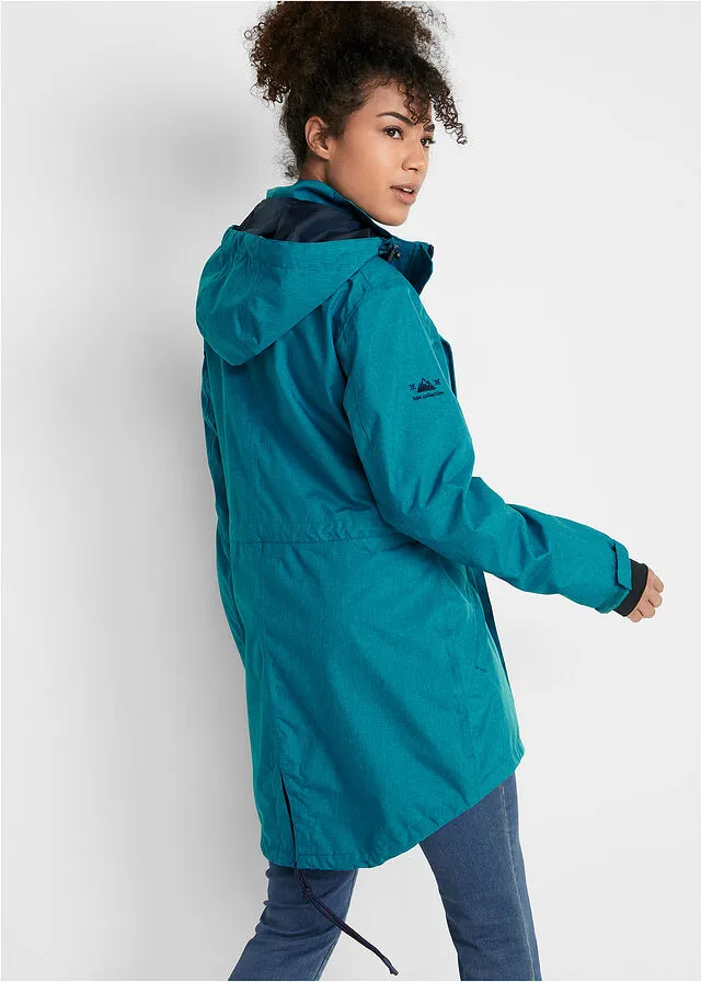Parka funcional Turquesa jaspeado