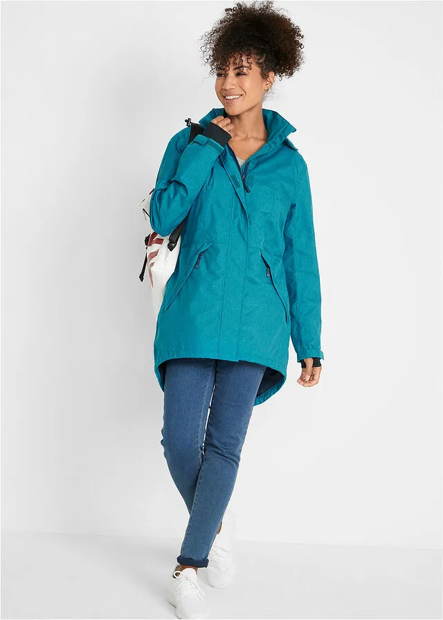 Parka funcional Turquesa jaspeado