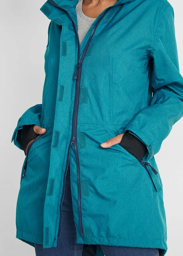 Parka funcional Turquesa jaspeado