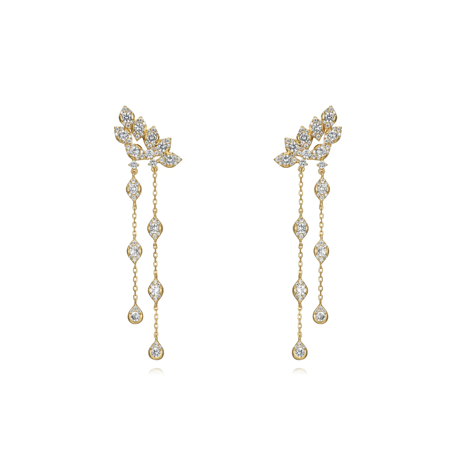 Pendientes de Plata con Baño de Oro