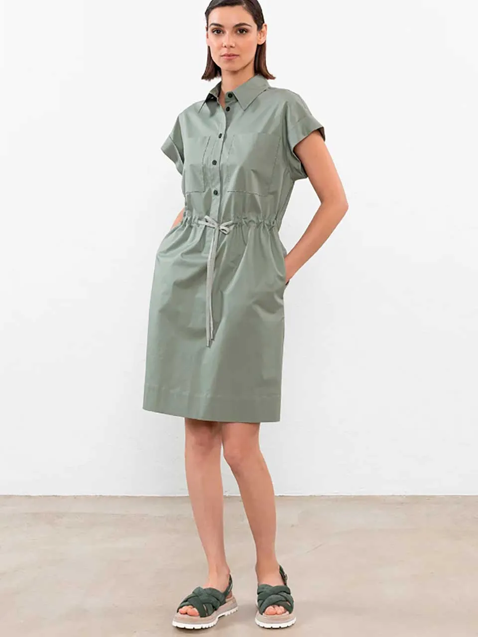 Peserico Vestido Mini Bolsillos
