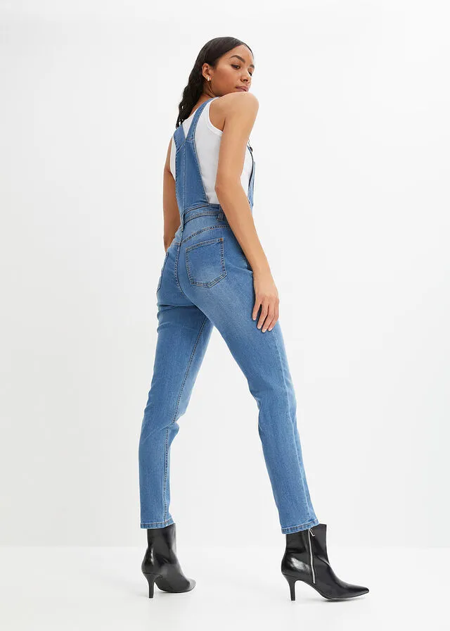 Peto vaquero, con corte cómodo Denim claro