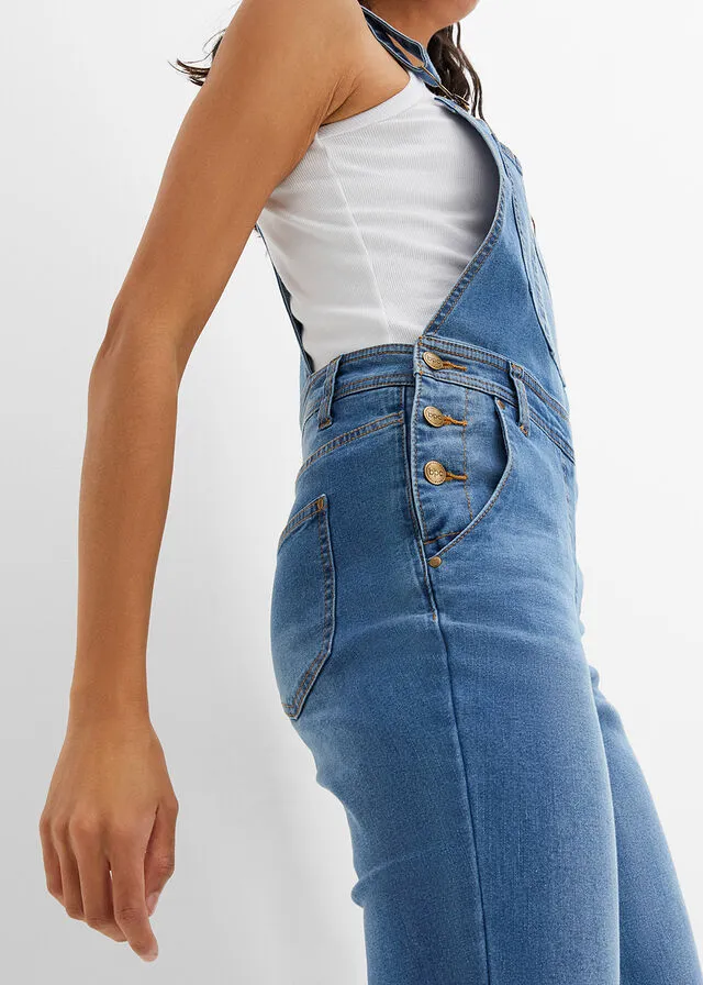 Peto vaquero, con corte cómodo Denim claro