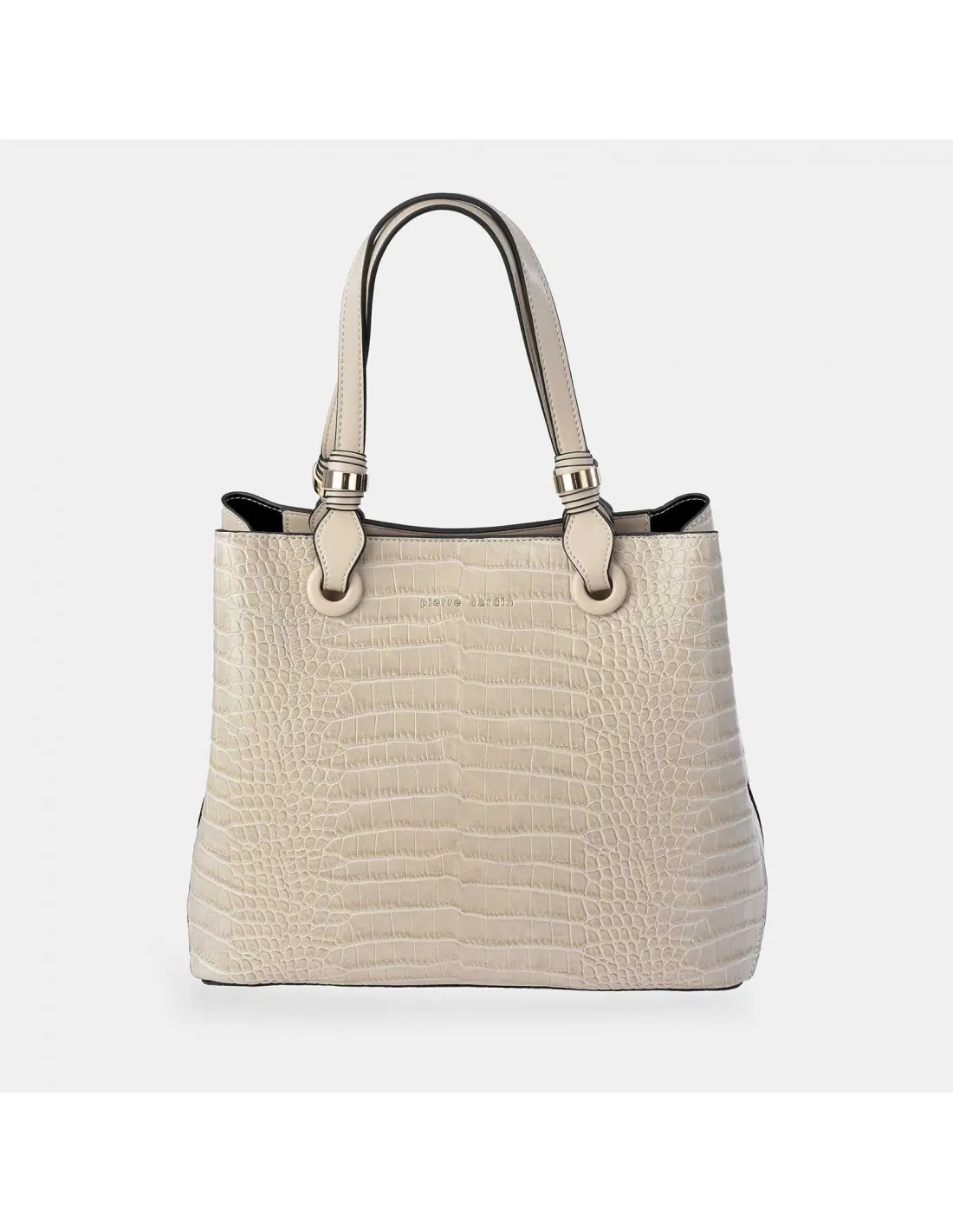 PIERRE CARDIN Bolso de mano grabado para mujer con doble asa y bandolera