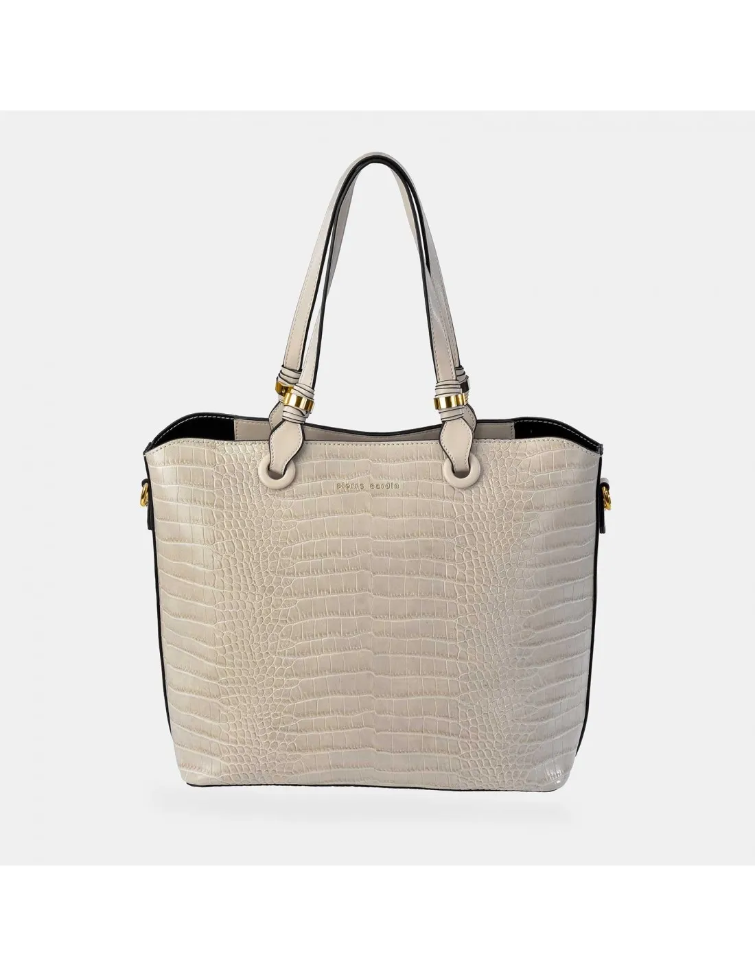 PIERRE CARDIN Bolso Shopping grabado para mujer con asas largas y bandolera