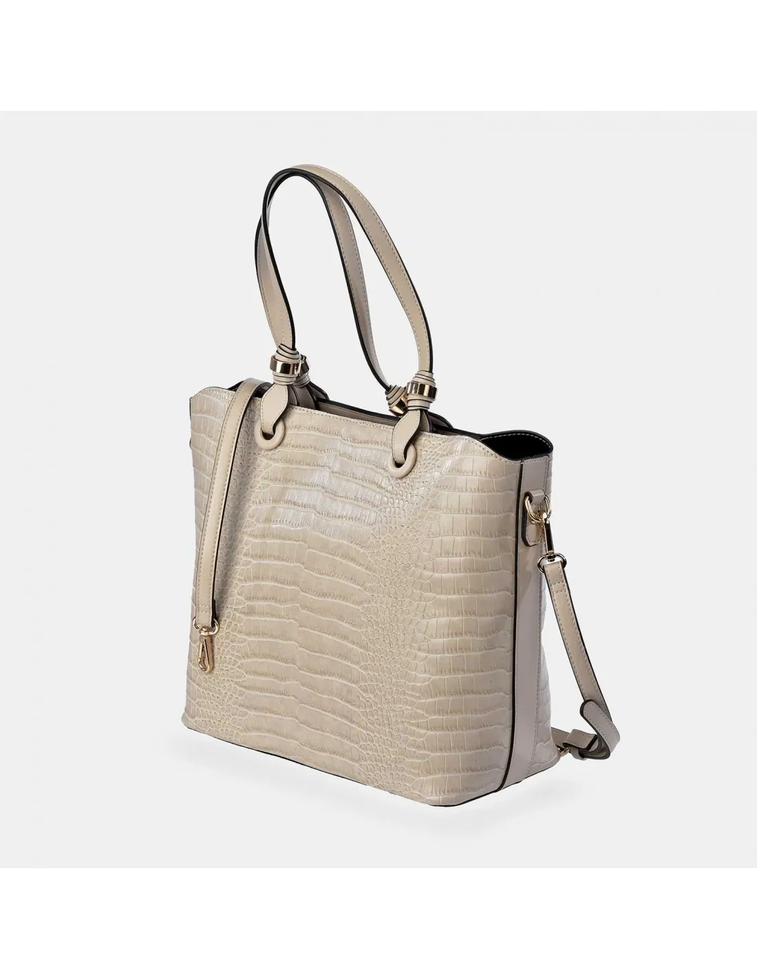 PIERRE CARDIN Bolso Shopping grabado para mujer con asas largas y bandolera
