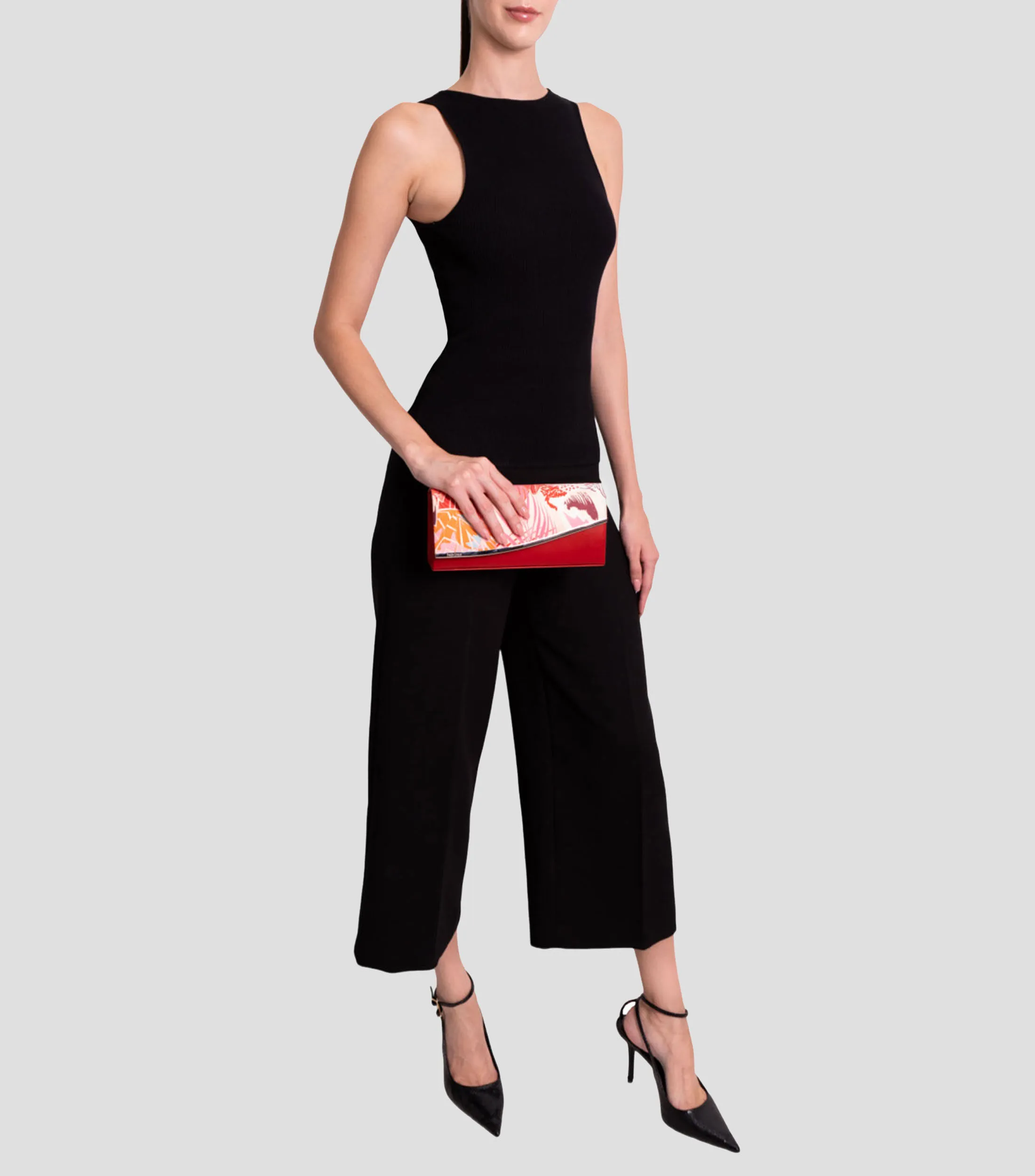 Pineda Covalin Bolso Clutch Akbal Guacamaya rojo en piel Mujer