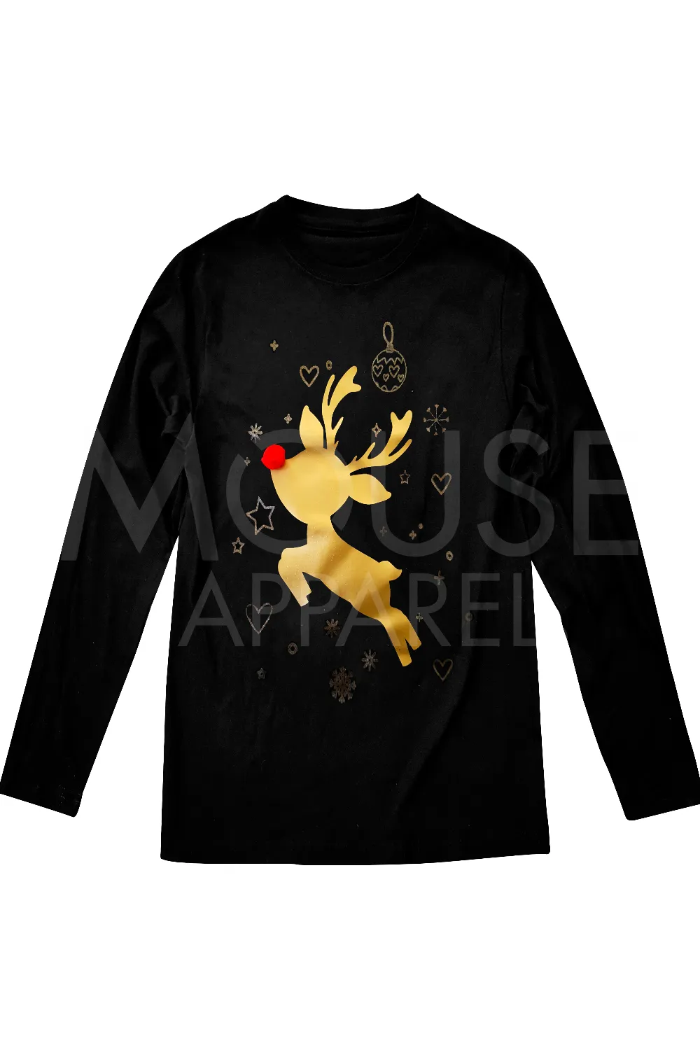 Playera bebé . Reno pompón real