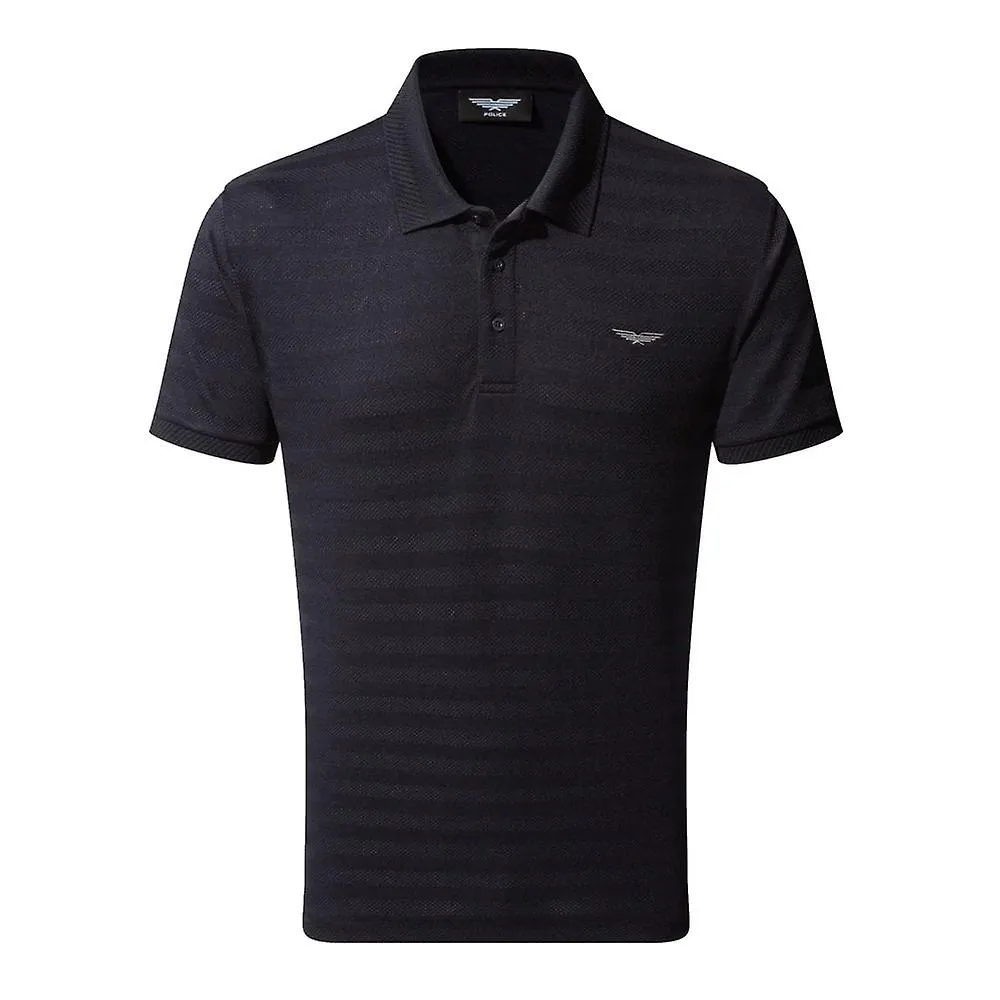 POLO DE MEDIA MANGA DE ALGODóN DE PUNTO EN CONTRASTE CLáSICO POLICE RIDGE 9525 PARA HOMBRE  AZUL MARINO
