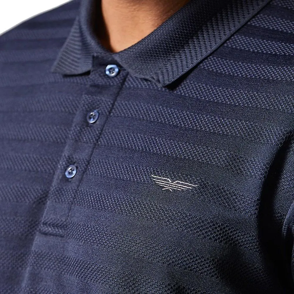 POLO DE MEDIA MANGA DE ALGODóN DE PUNTO EN CONTRASTE CLáSICO POLICE RIDGE 9525 PARA HOMBRE  AZUL MARINO