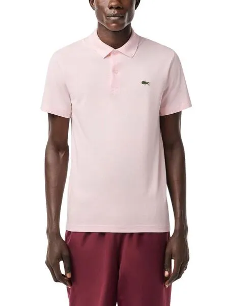 Polo Lacoste Stretch Rosa para Hombre