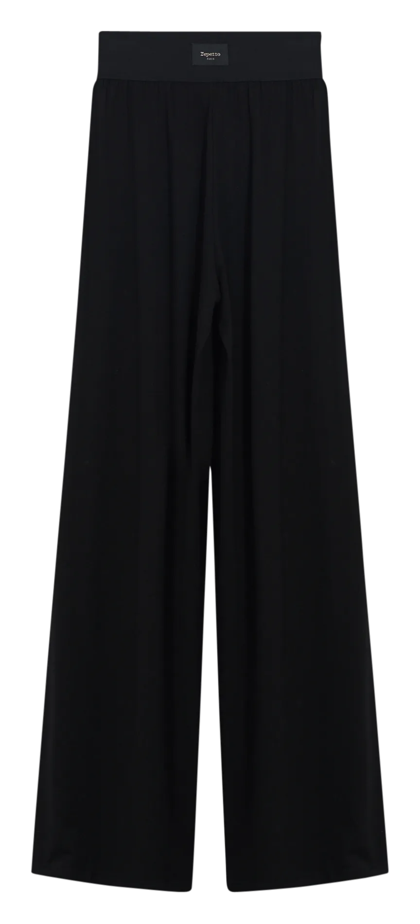 REPETTO Pantalón ancho de talle alto en negro