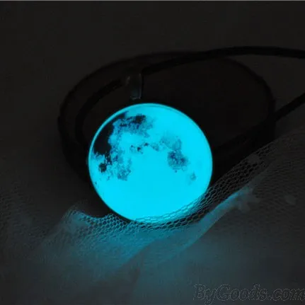Retro Glowing Moon Luminous Pendant Original Necklace
