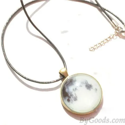 Retro Glowing Moon Luminous Pendant Original Necklace