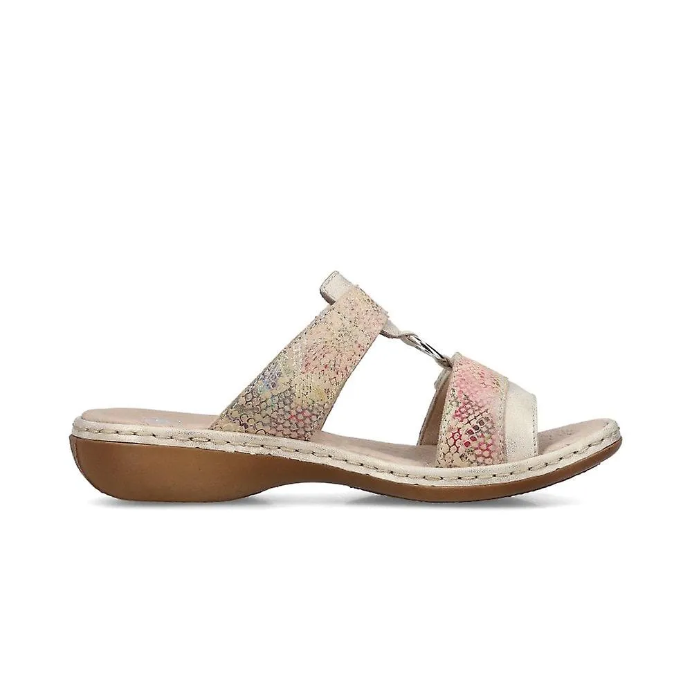 RIEKER 659X690 PARA MUJER | BEIGE MULTI | SANDALIAS T BAR MULE PARA MUJER