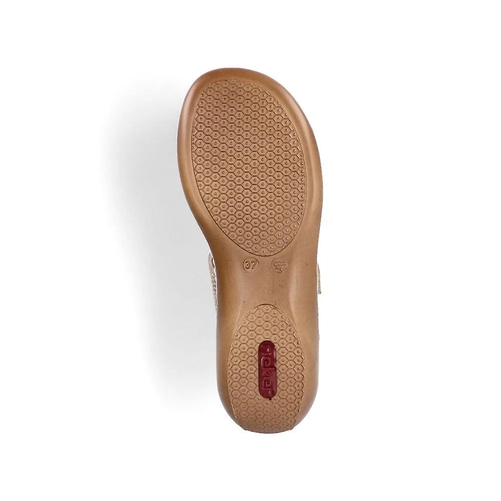 RIEKER 659X690 PARA MUJER | BEIGE MULTI | SANDALIAS T BAR MULE PARA MUJER