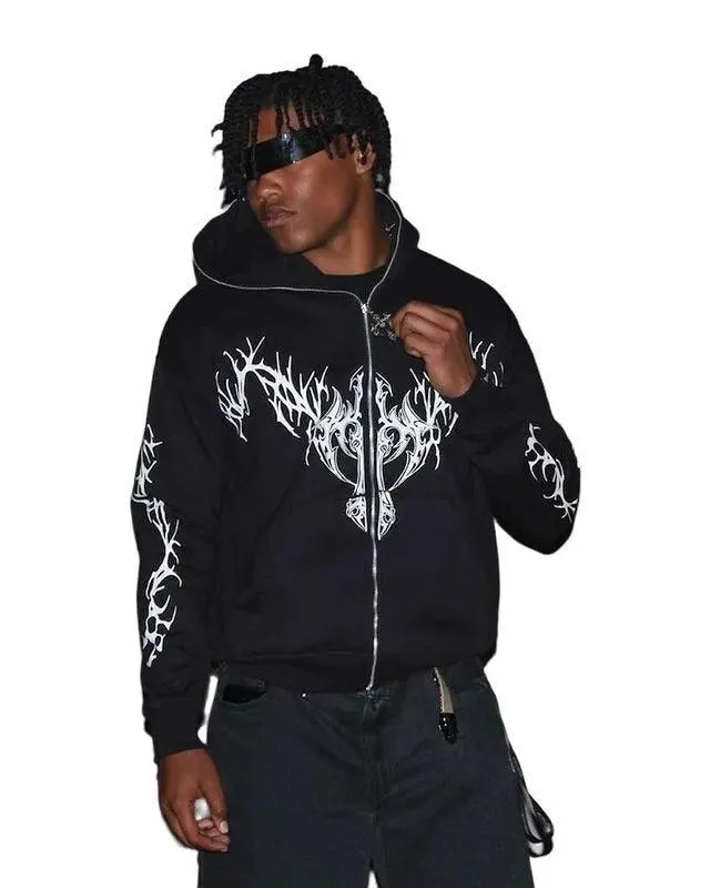 Ropa urbana tendencia Sudaderas con cremallera