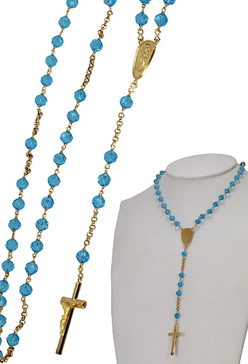 Rosario oro amarillo y cuarzos azules 005_09413