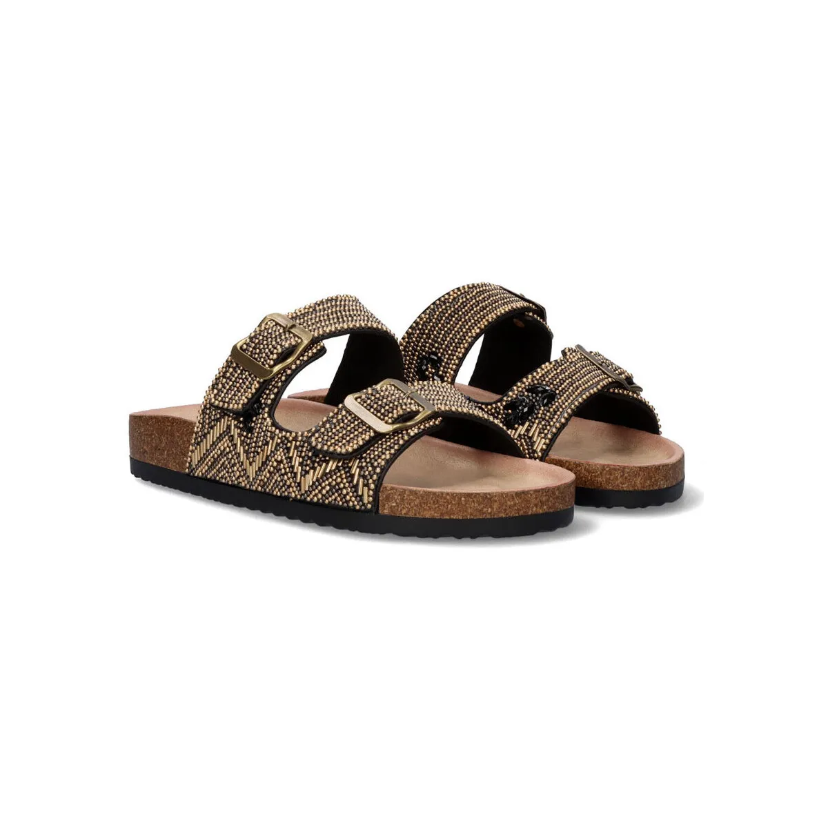 SANDALIA ESTILO BIO 2307054 STRASS GOLD