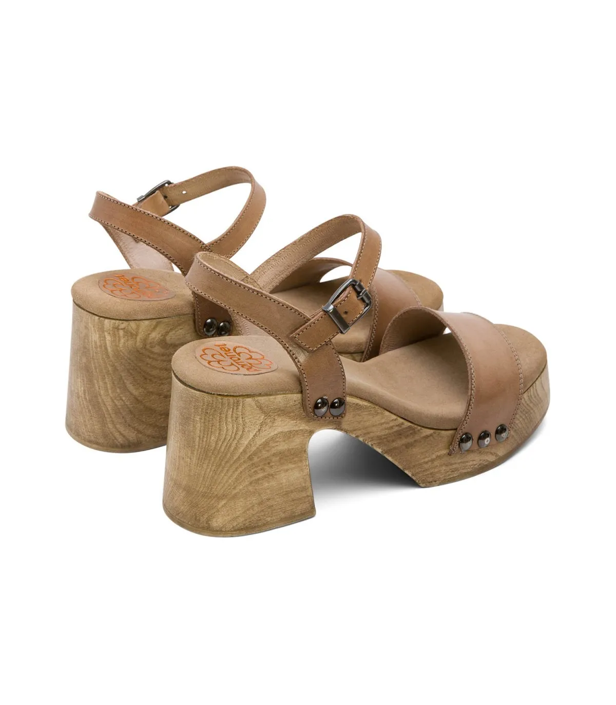 SANDALIA TACON MEDIO TAUPE MAXINE