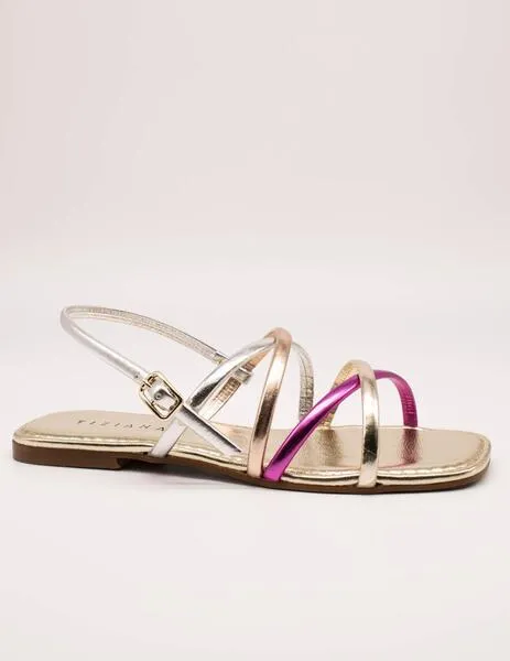SANDALIA TIZIANA 1107 COMBI METAL DE MUJER