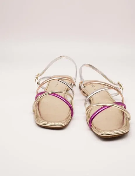 SANDALIA TIZIANA 1107 COMBI METAL DE MUJER