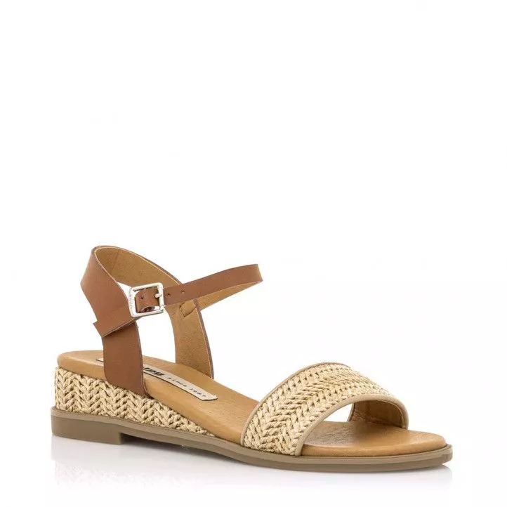 Sandalias cuña Mustang con cuña marrones