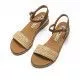 Sandalias cuña Mustang con cuña marrones