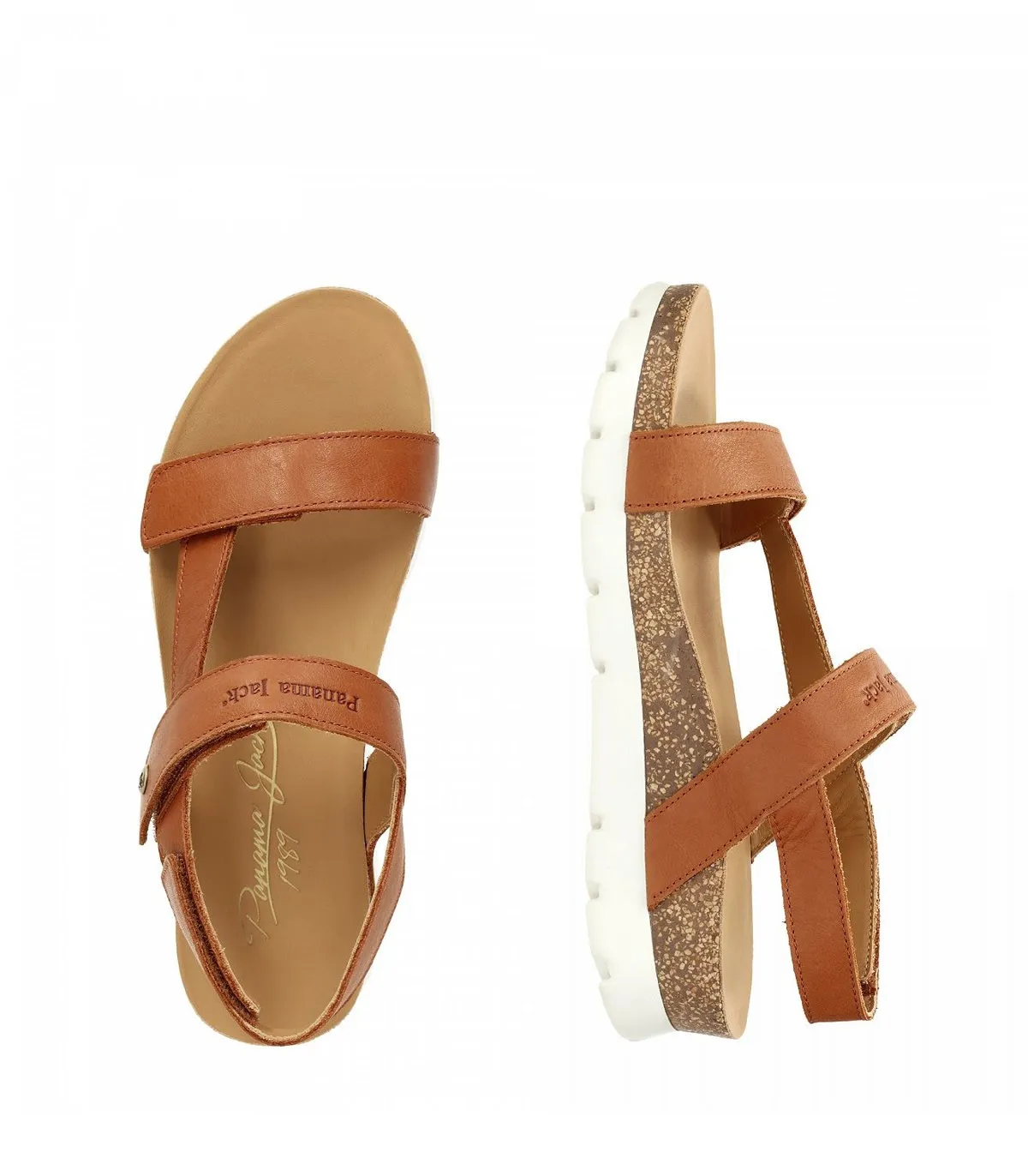 SANDALIAS DE PIEL PANAMA JACK SELMA B7 CUERO