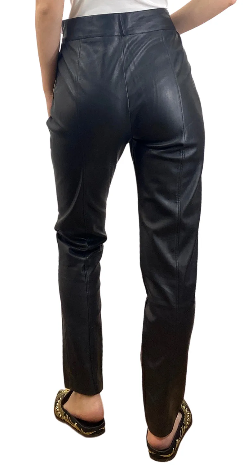 SFERA Pantalón Ecocuero Negro