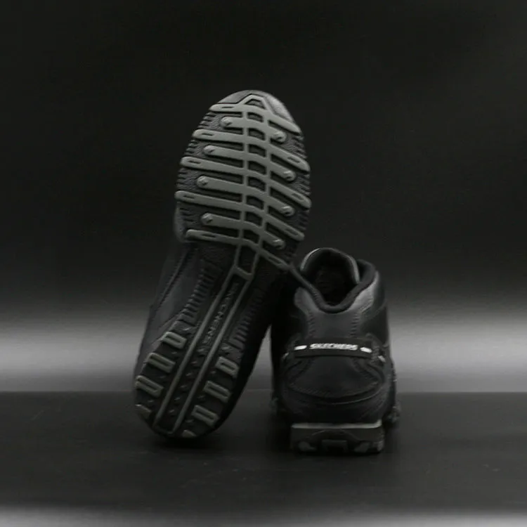 Skechers Zapatillas Colegio Con Cordón Cuero Sint Juvenil Negro Nia