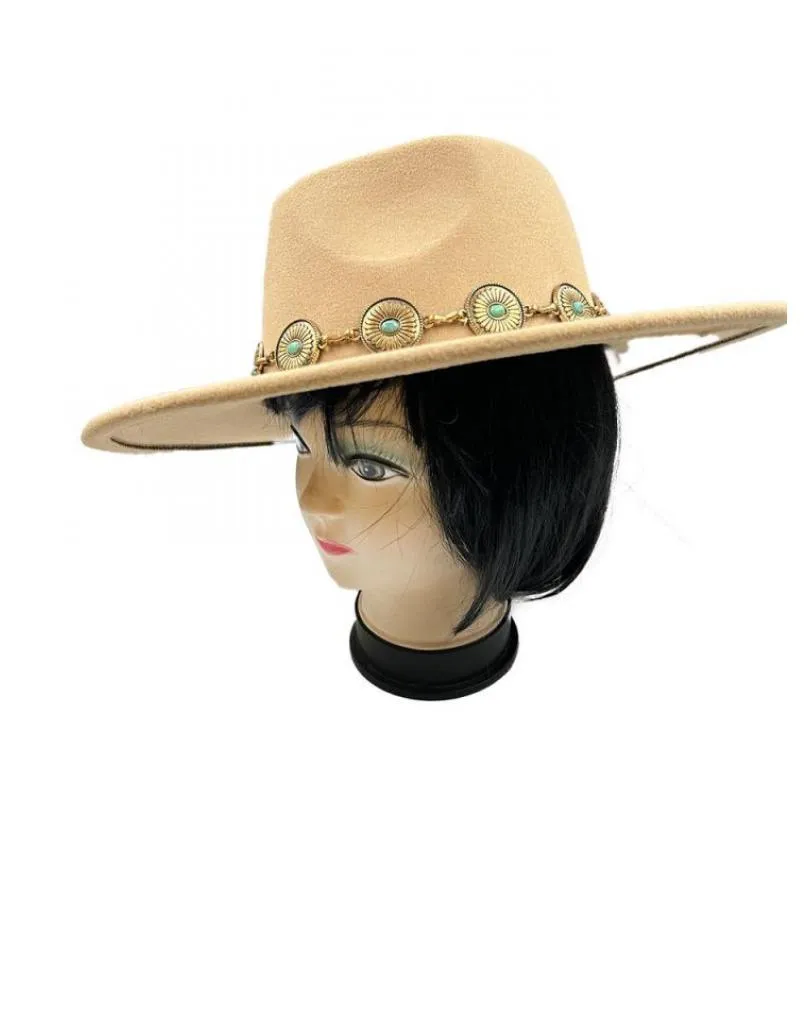 SOMBREROS CAMEL CLARO ESTILO IBIZENCO Y  BOHO CADENA DORADA
