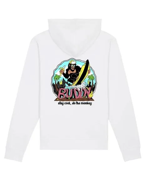 Sudadera Buddy Monkey blanca para hombre
