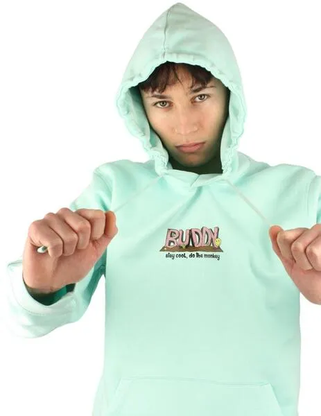 Sudadera Buddy Monkey turquesa para hombre